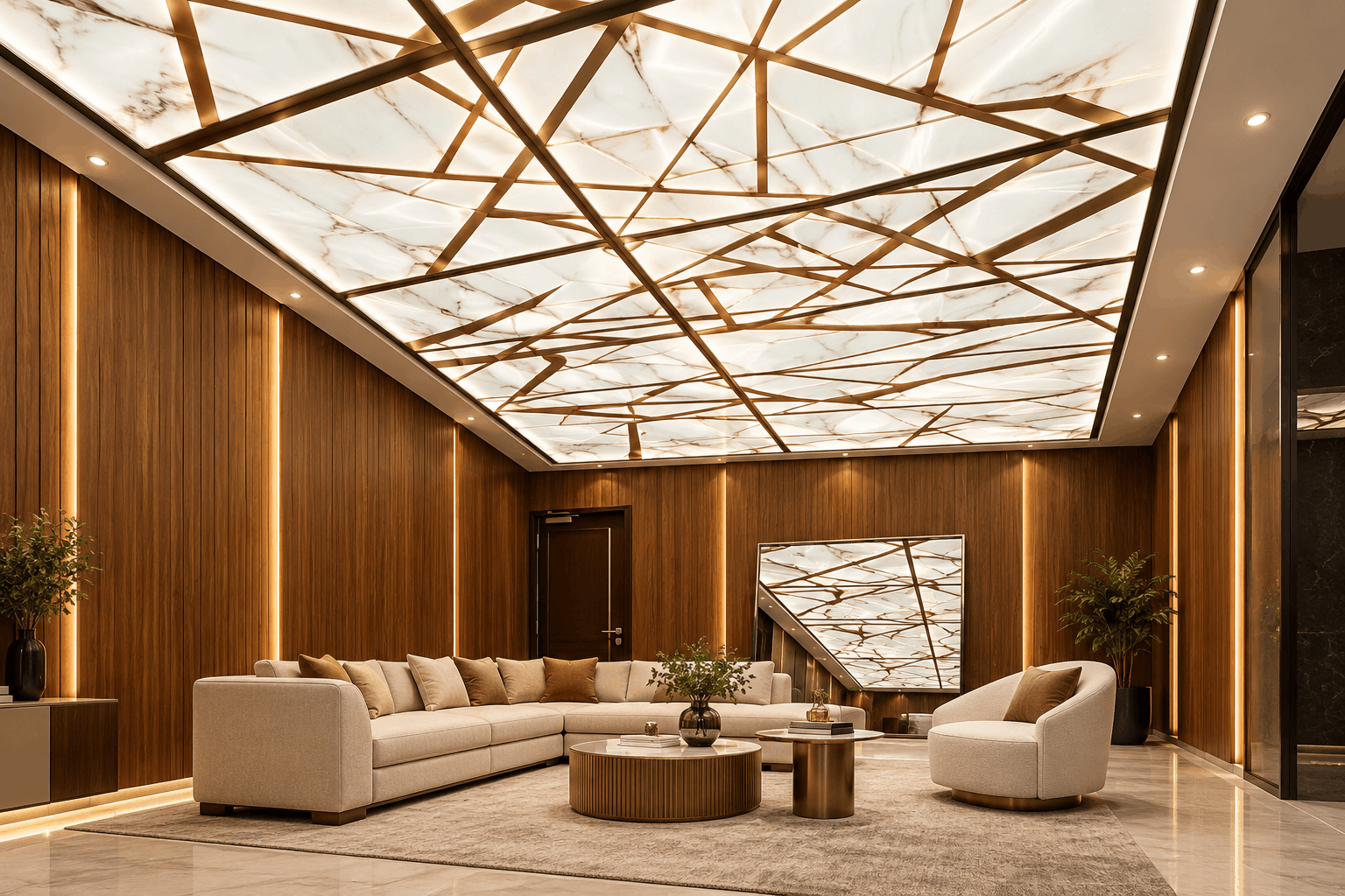 Backlit Glass Ceiling