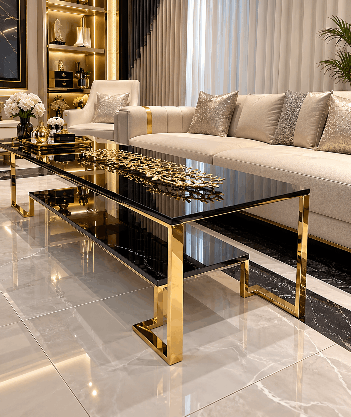 metal & glass Table