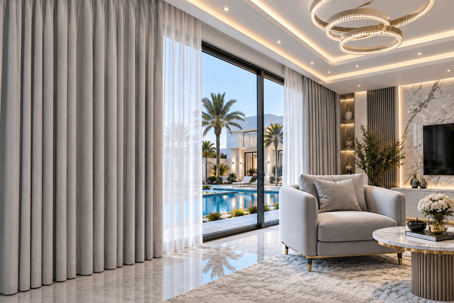 Wave Pleat Hook Curtains