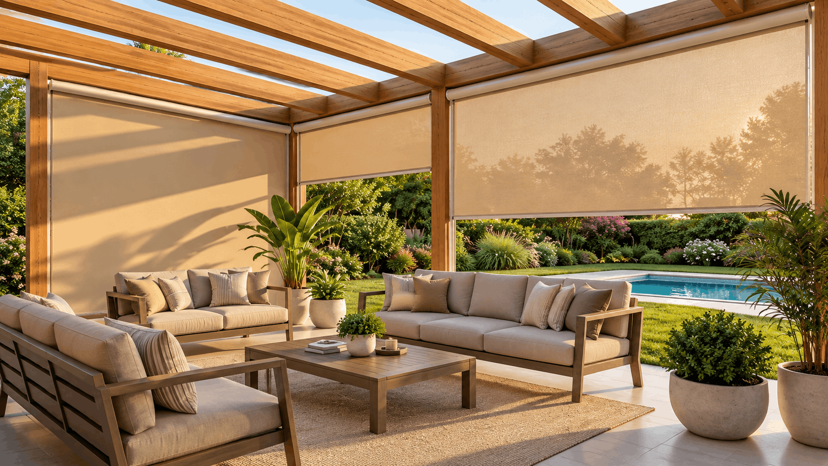 Outdoor Zip Screen Blinds & Pergolas