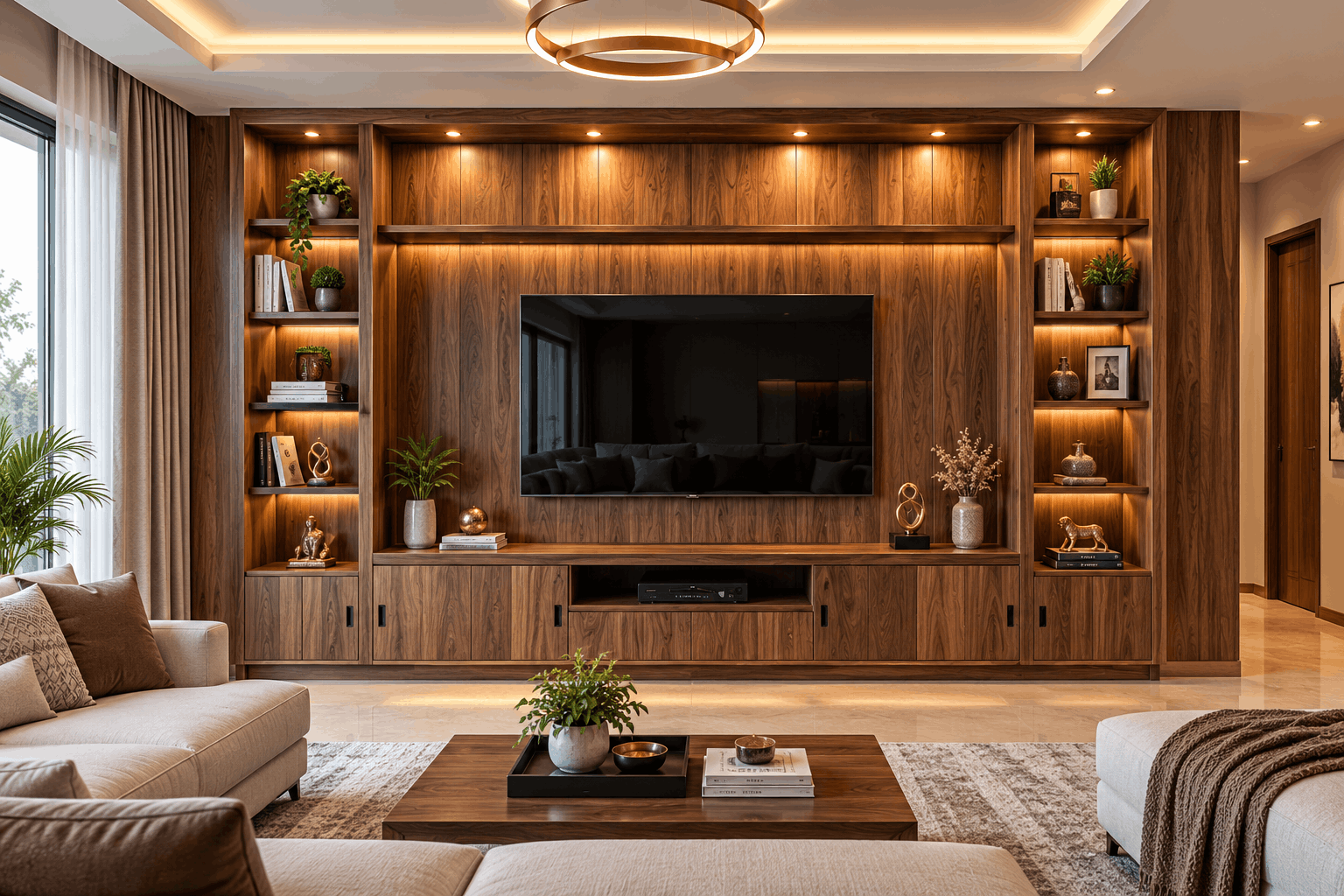 Walnut TV Unit