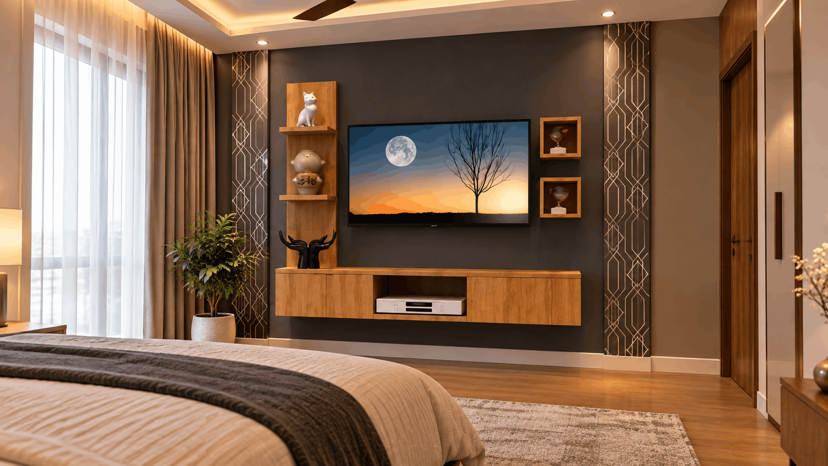 Oak TV Unit